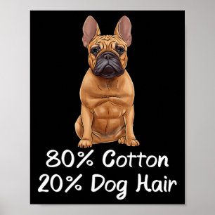 Poster Bouledogue 80% Coton 20% Poils de Chien Frenchie 