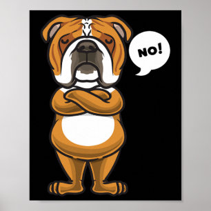 Poster Bouledogue anglais chien 