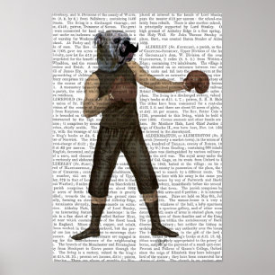 Poster Bouledogue de boxe plein