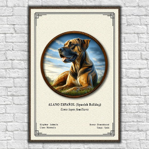 Poster Bouledogue Espagnol (Alano Español) Série de Zoolo