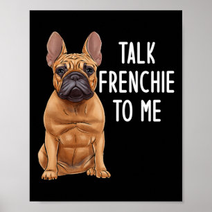 Poster Bouledogue parle français à moi 