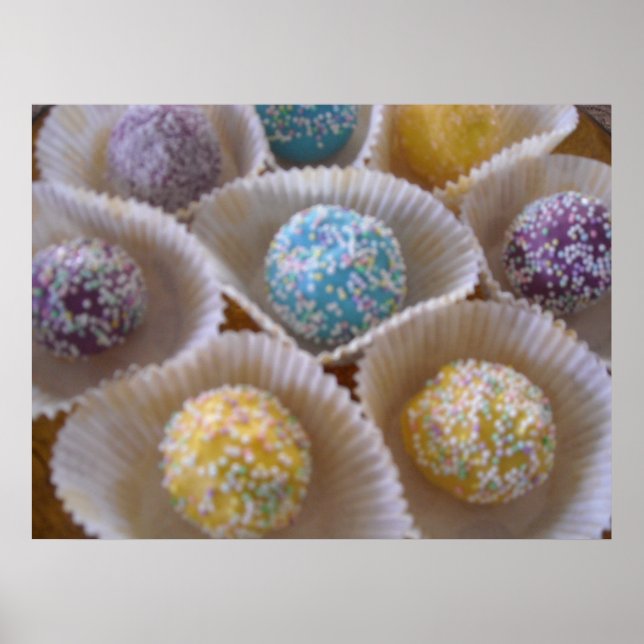 Poster Boules de gâteau décadent (Devant)