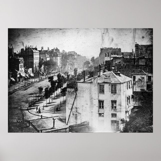 Poster Boulevard du Temple, par Daguerre, photo historiqu (Devant)