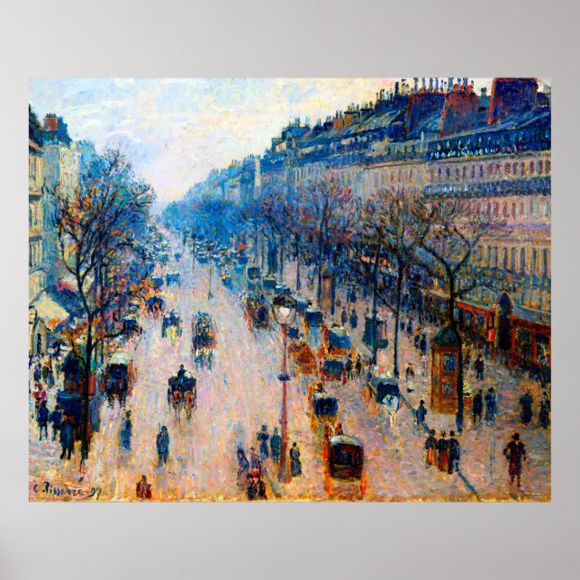 Poster Boulevard Montmartre Camille Pissarro 1897 (Devant)