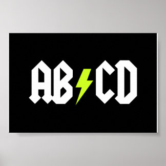 Poster Boulon jaune ABCD