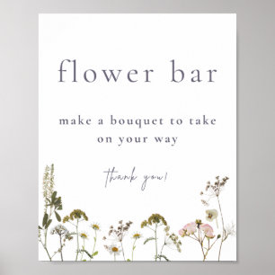 Poster Bouquet bar de fleurs 