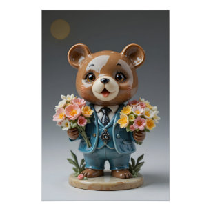 Poster Bouquet Bear Figurine