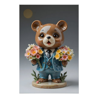 Poster Bouquet Bear Figurine
