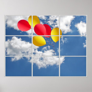 Poster bouquet de ballon dans le ciel