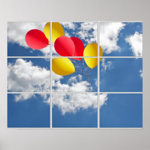 Poster bouquet de ballon dans le ciel