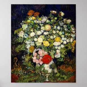 Poster Bouquet de fleurs dans un vase de Vincent Van Gogh