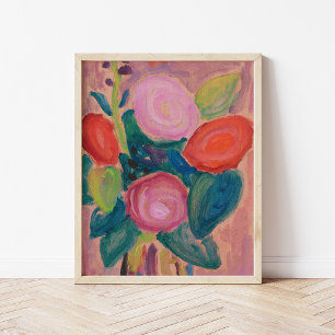 Poster Bouquet de fleurs dans un vase von Jawlensky