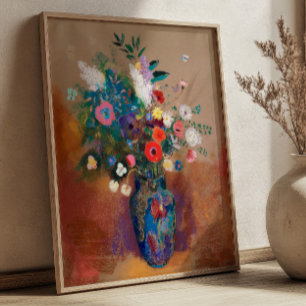Poster Bouquet de fleurs par Odilon Redon Nature morte
