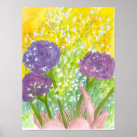 Bouquet de fleurs pourpres du bébé