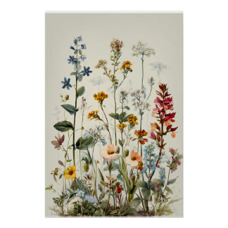 Poster Bouquet de fleurs sauvages Blue Spike