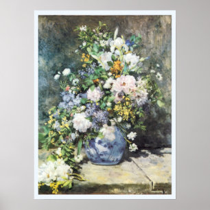 Poster Bouquet de printemps de Pierre Renoir, Fleurs Vint