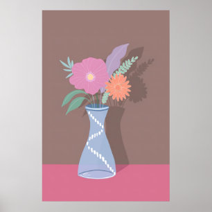 Poster Bouquet de printemps mignon des fleurs modernes