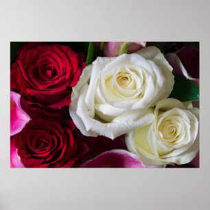 POSTER BOUQUET DE ROSES