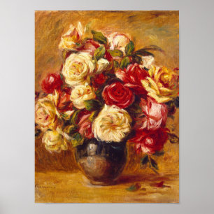 Poster Bouquet de roses, Auguste Renoir