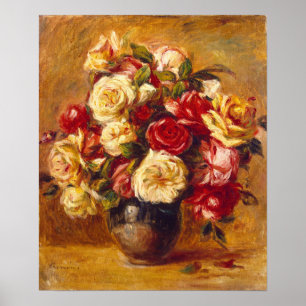 Poster Bouquet de roses, Auguste Renoir