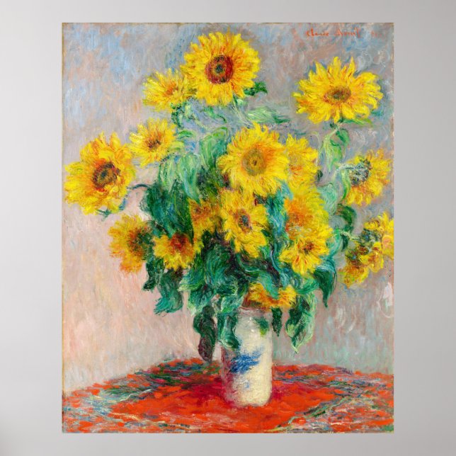 Poster Bouquet de tournesols Claude Monet (Devant)