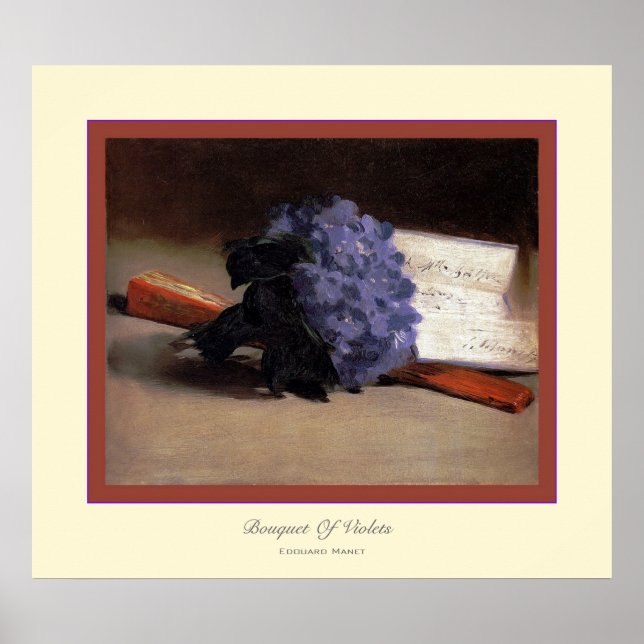 Poster Bouquet De Violets ~ Edouard Manet (Devant)