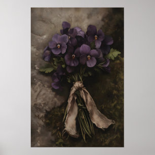 Poster Bouquet de Violettes Maussades Nature morte botani