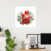 Bouquet Festif et Poinsettia Noël