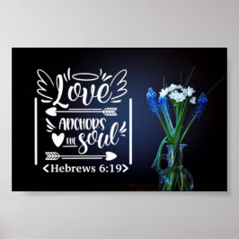 Poster Bouquet Floral | L'amour Ancre L'âme