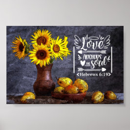 Poster Bouquet Floral | L'amour Ancre L'âme