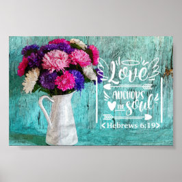 Poster Bouquet floral | Love Ancres The Soul