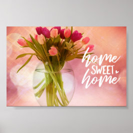 Poster Bouquet Floral Maison Sweet Home