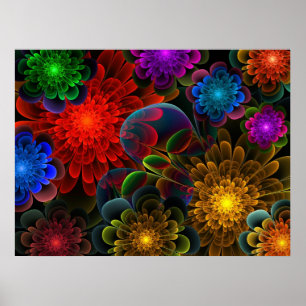 Poster Bouquet fractal