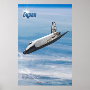 Poster Bourane : Navette soviétique légendaire en vol