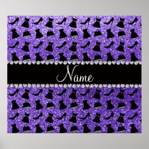 Poster Bourse pourpre nommée faite sur commande de robe