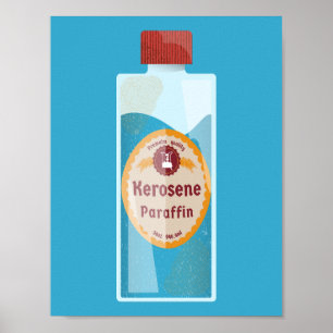 Poster Bouteille de kérosène Paraffine