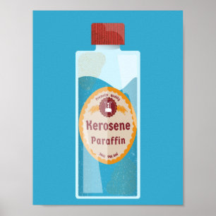 Poster Bouteille de kérosène Paraffine