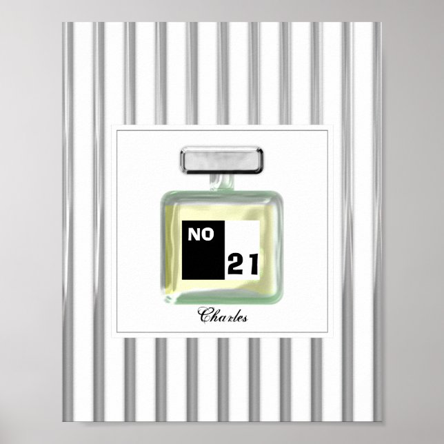 Poster Bouteille De Parfum Moderne De Cologne Pour Hommes (Devant)