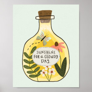 Poster Bouteille de soleil pour les jours nuageux
