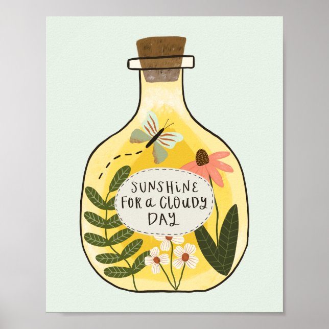 Poster Bouteille de soleil pour les jours nuageux (Devant)