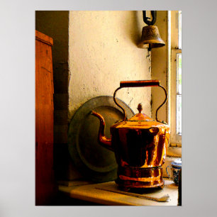 Poster Bouteille de thé en cuivre sous Windows