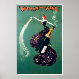 Poster Bouteille de vin Champagne Nourriture et boisson B
