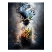 Bouteille enchantée de vie et ombres