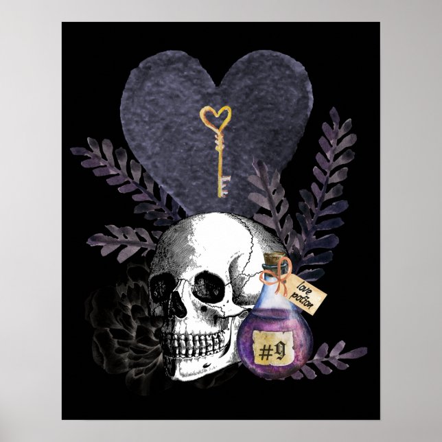 Poster Bouteille gothique de Saint Valentin (Devant)