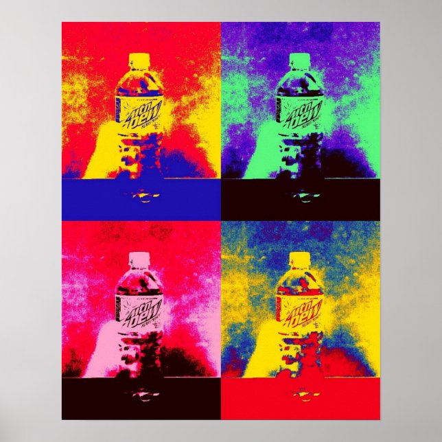 Poster Bouteilles d'art pop (Devant)