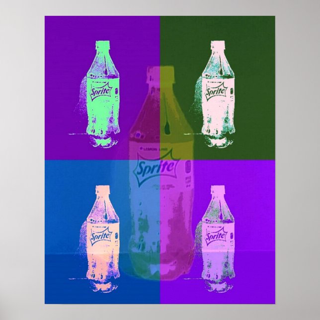 Poster Bouteilles d'art pop (Devant)