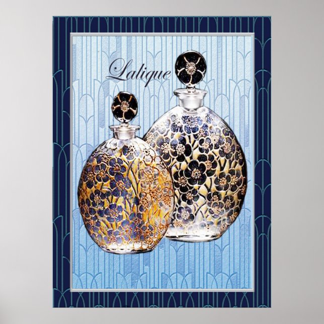 Poster Bouteilles de parfum Lalique (Devant)