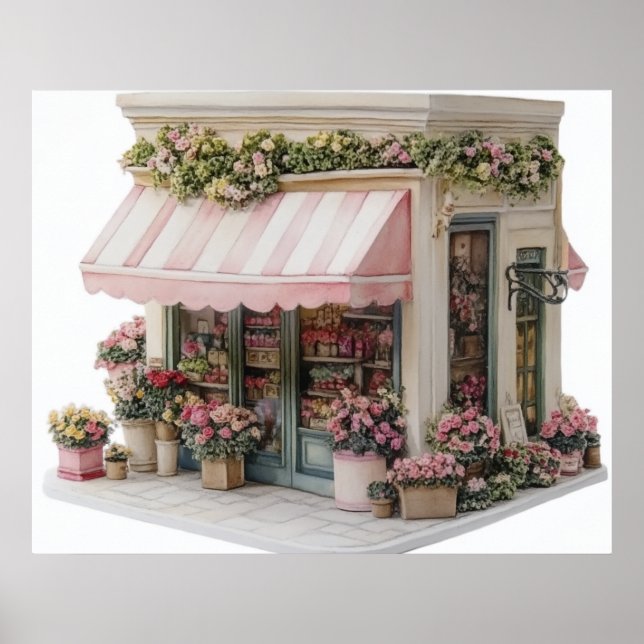 Poster Boutique de fleurs (Devant)