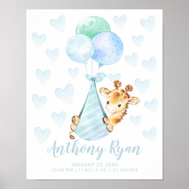 Poster Boutique de livraison spéciale Giraffe statistique (Devant)