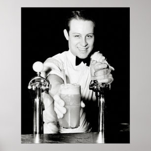 Poster Boutique de soda, 1936. Photo vintage